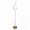 LAMPADA DA TERRA ORO CON SFERA IN VETRO BIANCO PIANTANA E27 DESIGN MODERNO 33894
