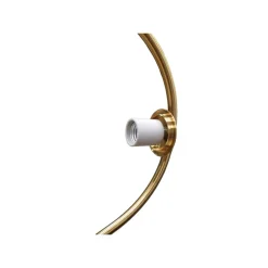 LAMPADA DA TERRA ORO CON SFERA IN VETRO BIANCO PIANTANA E27 DESIGN MODERNO 33894