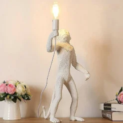 LAMPADA DA TERRA PIANTANA MODERNA ATTACCO E27 FORMA SCIMMIA LUCE DECORATIVE D08
