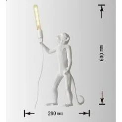 LAMPADA DA TERRA PIANTANA MODERNA ATTACCO E27 FORMA SCIMMIA LUCE DECORATIVE D08
