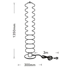 LAMPADA DECORATIVA A LED DA TERRA 43 WATT TECNOLOGIA CCT CON TELECOMANDO APP D18-3C