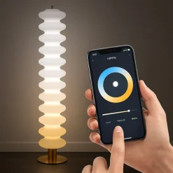 LAMPADA DECORATIVA A LED DA TERRA 43 WATT TECNOLOGIA CCT CON TELECOMANDO APP D18-3C