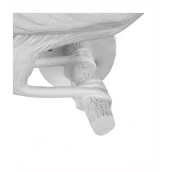 LAMPADA DECORATIVA MURO A FORMA DI CORVO UCCELLO APPLIQUE PARETE IN RESINA E66