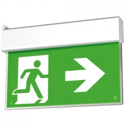 LAMPADA DI EMERGENZA LED OMINO FRECCIA DESTRA 3W LUCE SICUREZZA CON PLAFONIERA