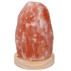 LAMPADA DI SALE HIMALAYA SALGEMMA GREZZA 700GR LUCE LED DA TAVOLO A BATTERIA