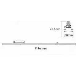 LAMPADA FARETTO DA BINARIO TRIFASE 40 WATT 6000LM CCT 90° IP20 BIANCO PT4-120-B3C