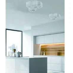 LAMPADA IN GESSO A 5 CUBI DA SOFFITTO LAMPADARIO SUPPORTO FARETTI GU10 GS-C06-5