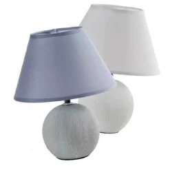 LAMPADA INTERNO LUMETTO ABAT-JOUR 20X25CM BASE CERAMICA COLORI ASSORTITI 752681