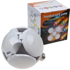 LAMPADA LAMPADARIO DEFORMABILE LED 40W 6800K 5 VIE BIANCA ATTACCO E27 UFO PALLA