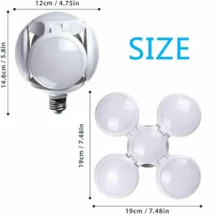 LAMPADA LAMPADARIO DEFORMABILE LED 40W 6800K 5 VIE BIANCA ATTACCO E27 UFO PALLA