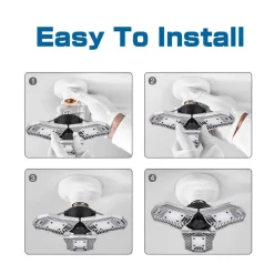 LAMPADA LAMPADARIO LED SMD 60W 6000K 6000 LUMEN DEFORMABILE ATTACCO E27