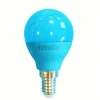 LAMPADA LAMPADINA A LED E14 4W 60 LUMEN GLOBETTO E14 COLORATA LUCE AZZURRO BLU