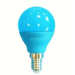 LAMPADA LAMPADINA A LED E14 4W 60 LUMEN GLOBETTO E14 COLORATA LUCE AZZURRO BLU