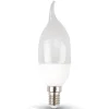 LAMPADA LAMPADINA LED V-TAC 6W 6 WATT LUCE FREDDO FIAMMA OPACA CANDELA E14