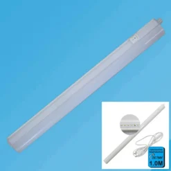 LAMPADA LED DA MURO CON INTERRUTTORE 7 WATT 80 SMD 3300K LUCE CALDA TUBO 1 METRO