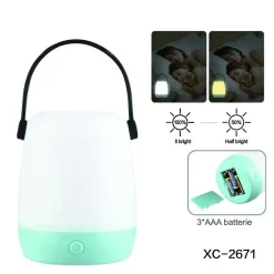 LAMPADA LED DA SCRIVANIA TAVOLO DIMMERABILE PORTATILE MANICO A BATTERIE DT-2671