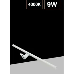 LAMPADA LED DA SPECCHIO BAGNO TONDO DOPPIA ISTALLAZIONE 9W LUCE 4000K IP44 ARGENTO 600PC-AN