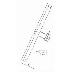 LAMPADA LED DA SPECCHIO 12W APPLIQUE TRIPLA COLORAZIONE 6500K 4000K 3000K F05-3C