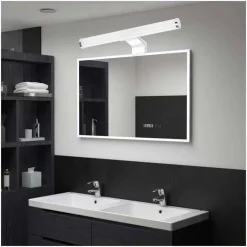 LAMPADA LED DA SPECCHIO 6W BAGNO LUCE 4000K IP44 TONDO ARGENTO DOPPIA ISTALLAZIONE 400PC-AN