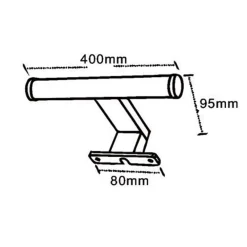 LAMPADA LED DA SPECCHIO 6W BAGNO LUCE 4000K IP44 TONDO ARGENTO DOPPIA ISTALLAZIONE 400PC-AN