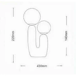 LAMPADA LED DA TAVOLO LUME ALIEN ATTACCO 2XG9 MAX 60W IP20 VARIE COLORAZIONI D14