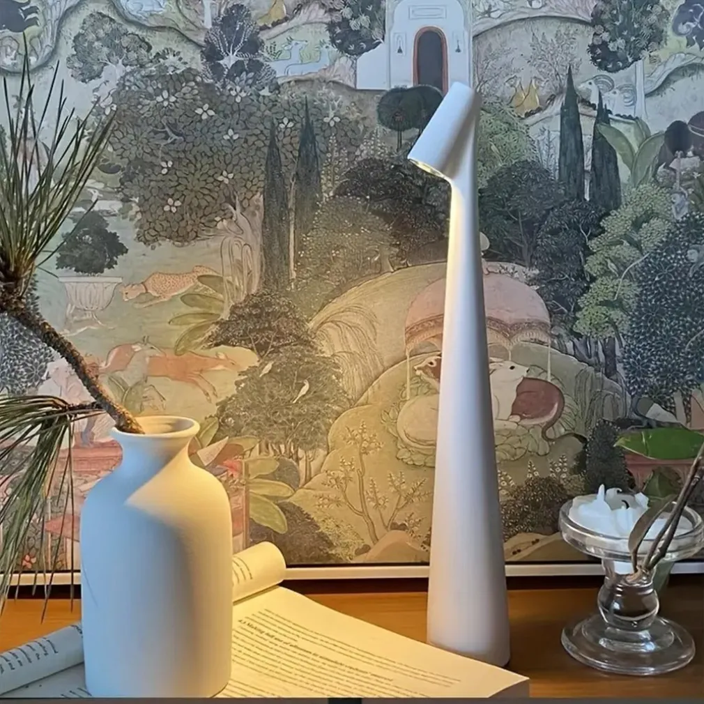 LAMPADA LED DA TAVOLO 10W DA BISTROT TUOCH DIMMERABILE RICARICABILE LUCE CALDA 3000K D36