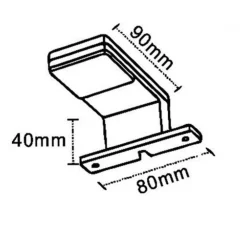 LAMPADA LED PER SPECCHIO DA BAGNO 3 WATT MODERNO LUCE NATURALE 4000K NERO ARGENTO IP44 90P