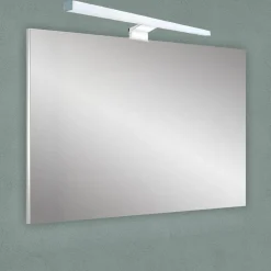 LAMPADA LED PER SPECCHIO BAGNO DOPPIA ISTALLAZIONE 9W LUCE 4000K IP44 ARGENTO 600PC-1-AN