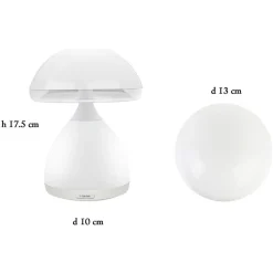 LAMPADA LED RGB A FUNGO COLORI CROMOTERAPIA TAVOLO COMODINO 7 COLORI SENZA FILI