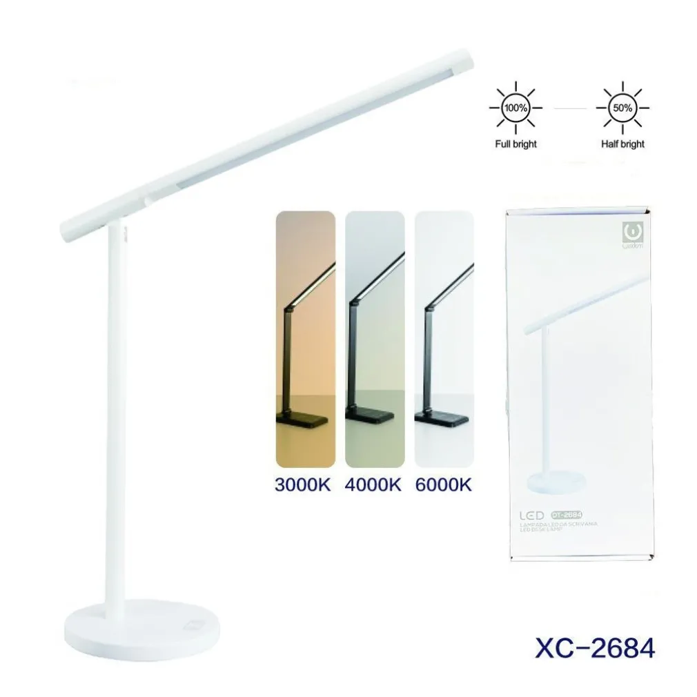 LAMPADA LED RICARICABILE TAVOLO SCRIVANIA ILLUMINAZIONE MULTIDIREZIONALE DT-2684