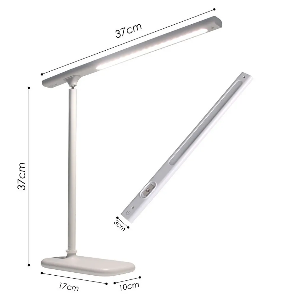 LAMPADA LED SCRIVANIA RICARICABILE USB DA TAVOLO TOUCH 3 MODALITA' LUCE XC-2685