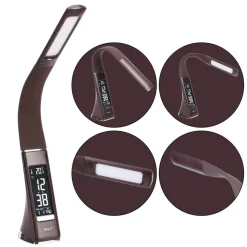 LAMPADA LED TAVOLO LUCE LED 3 LIVELLI 7W PROTEZIONE OCCHI OROLOGIO FLESSIBILE