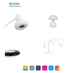 LAMPADA LED USB RICARICABILE INDUZIONE DA SCRIVANIA DIMMERABILE 2.5W 5V DT-2101