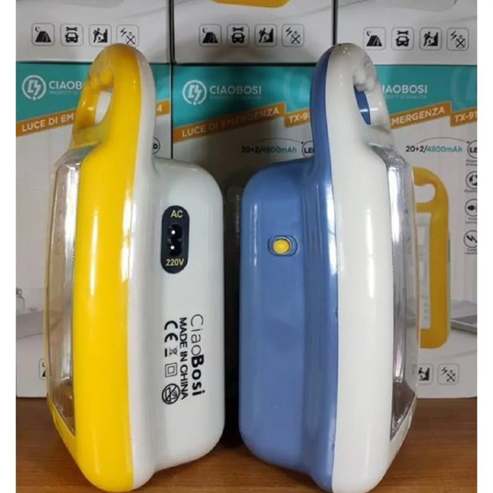 LAMPADA LUCE DI EMERGENZA RICARICABILE LED USB 5V 1A BATTERIA POWER BANK TX-9184