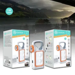 LAMPADA LUCE EMERGENZA BATTERIE RICARICABILE 1W TORCIA LED CARICA SOLARE TX-8414