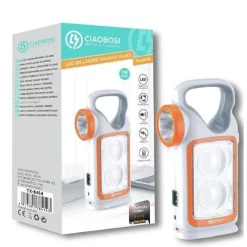 LAMPADA LUCE EMERGENZA BATTERIE RICARICABILE 1W TORCIA LED CARICA SOLARE TX-8414