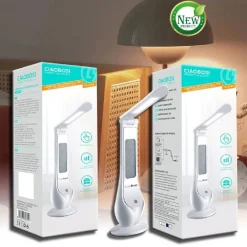 LAMPADA LUCE LED TOUCH TAVOLO SCRIVANIA CALENDARIO OROLOGIO UFFICIO CASA TX-9755