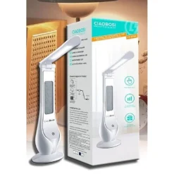 LAMPADA LUCE LED TOUCH TAVOLO SCRIVANIA CALENDARIO OROLOGIO UFFICIO CASA TX-9755