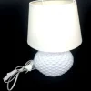 LAMPADA LUME 32 CM BIANCO CON PARALUME DA TAVOLO SCRIVANIA COMODINO CASA UFFICIO