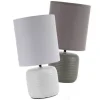 LAMPADA LUMETTO ABAT JOUR TAVOLO BASE CERAMICA MATT 18X35 CM VARI COLORI 752452