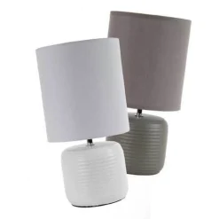 LAMPADA LUMETTO ABAT JOUR TAVOLO BASE CERAMICA MATT 18X35 CM VARI COLORI 752452