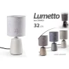 LAMPADA LUMETTO ABAT-JOUR 32 CM DA TAVOLO BASE IN CERAMICA VARI COLORI 772962