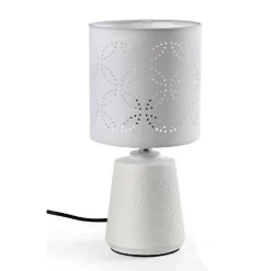 LAMPADA LUMETTO ABAT-JOUR 32 CM DA TAVOLO BASE IN CERAMICA VARI COLORI 772962