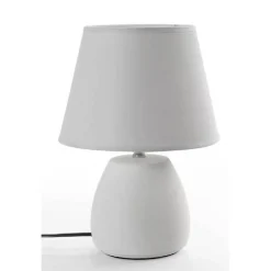 LAMPADA LUMETTO ABAT-JOUR 23X32CM DA TAVOLO BASE IN CERAMICA 3 COLORI ASS 763564