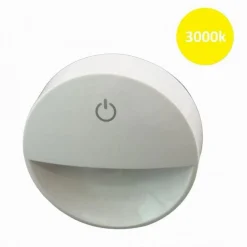 LAMPADA NOTTURNA CON SPINA ACCENSIONE TOUCH PUNTO LUCE LED TONDA BIANCO XGCMD-001