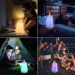 LAMPADA RICARICABILE PORTATILE LED RGB BAMBINI RELAX NOTTURNA TOUCH DIMMERABILE 3W