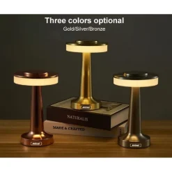 LAMPADA SCRIVANIA LED PORTATILE 3 SFUMATURE LUCE TOUCH USB RICARICABILE Q-TL145