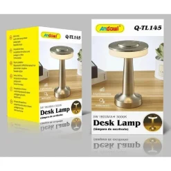 LAMPADA SCRIVANIA LED PORTATILE 3 SFUMATURE LUCE TOUCH USB RICARICABILE Q-TL145