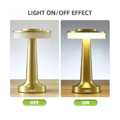 LAMPADA SCRIVANIA LED PORTATILE 3 SFUMATURE LUCE TOUCH USB RICARICABILE Q-TL145