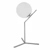 LAMPADA SCRIVANIA RAMO CON SFERA E27 ARGENTO LUCIDO LUCE TAVOLO MINIMAL LED 10236
